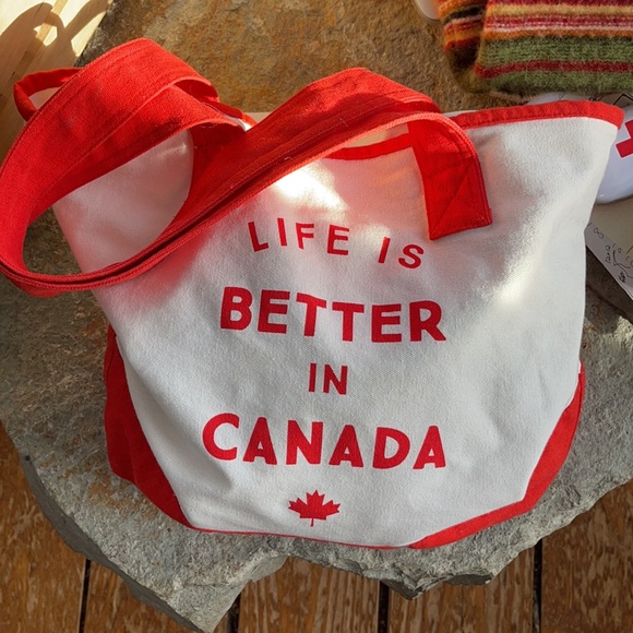 3/$45 tote bag, canadian life, life is good, - Picture 2 of 5